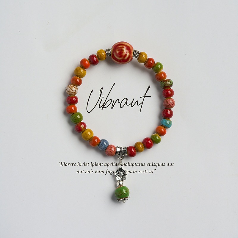 新中式景德镇陶瓷手串女小众设计手链闺蜜手绳批发复古手饰国风详情10