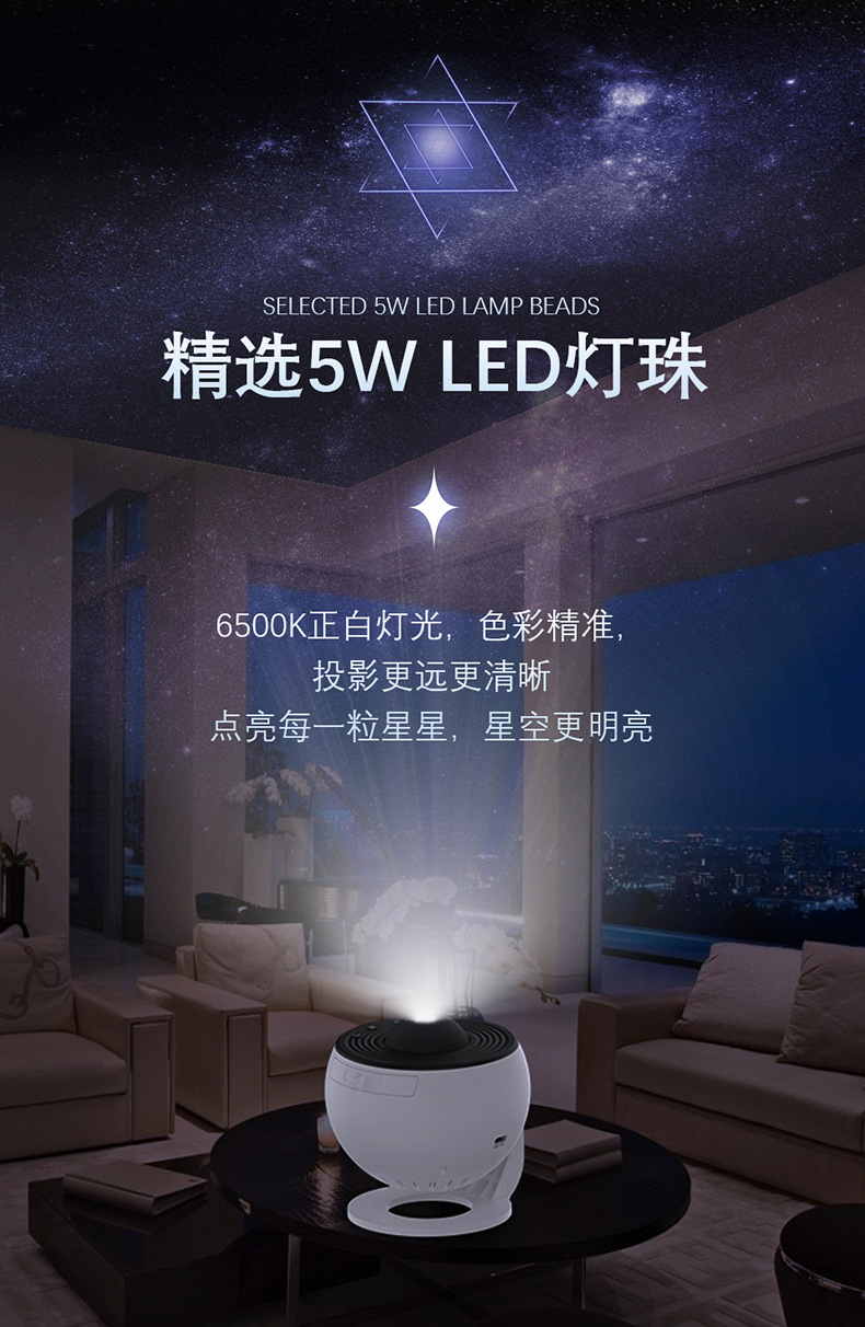地球仪银河星空灯 送13片高清菲林片卧室客厅满天星氛围灯投影灯 pic 3