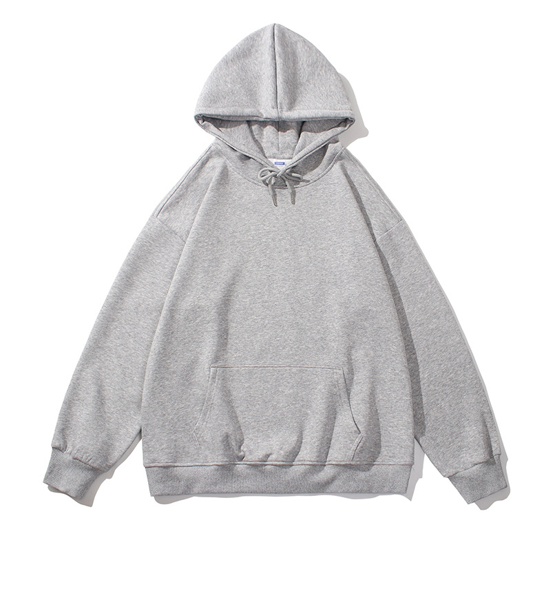 情侣卫衣春秋男士纯色套头连帽衫可印logo大码宽松外套班服活动服详情27