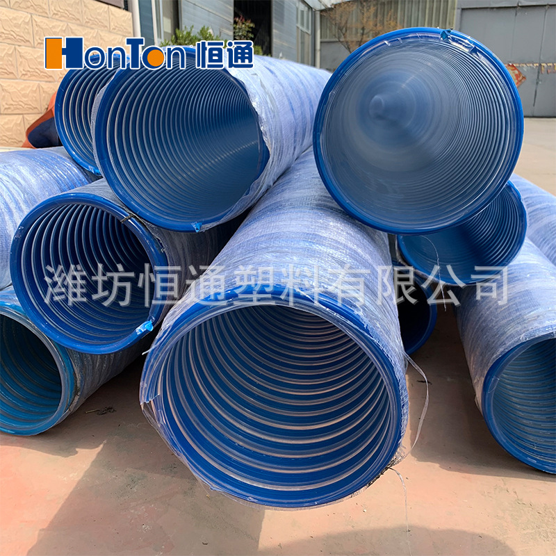 厂家批发pvc塑筋增强软管抗负压吸鱼管排涝泵车抽水管排污吸污管详情4