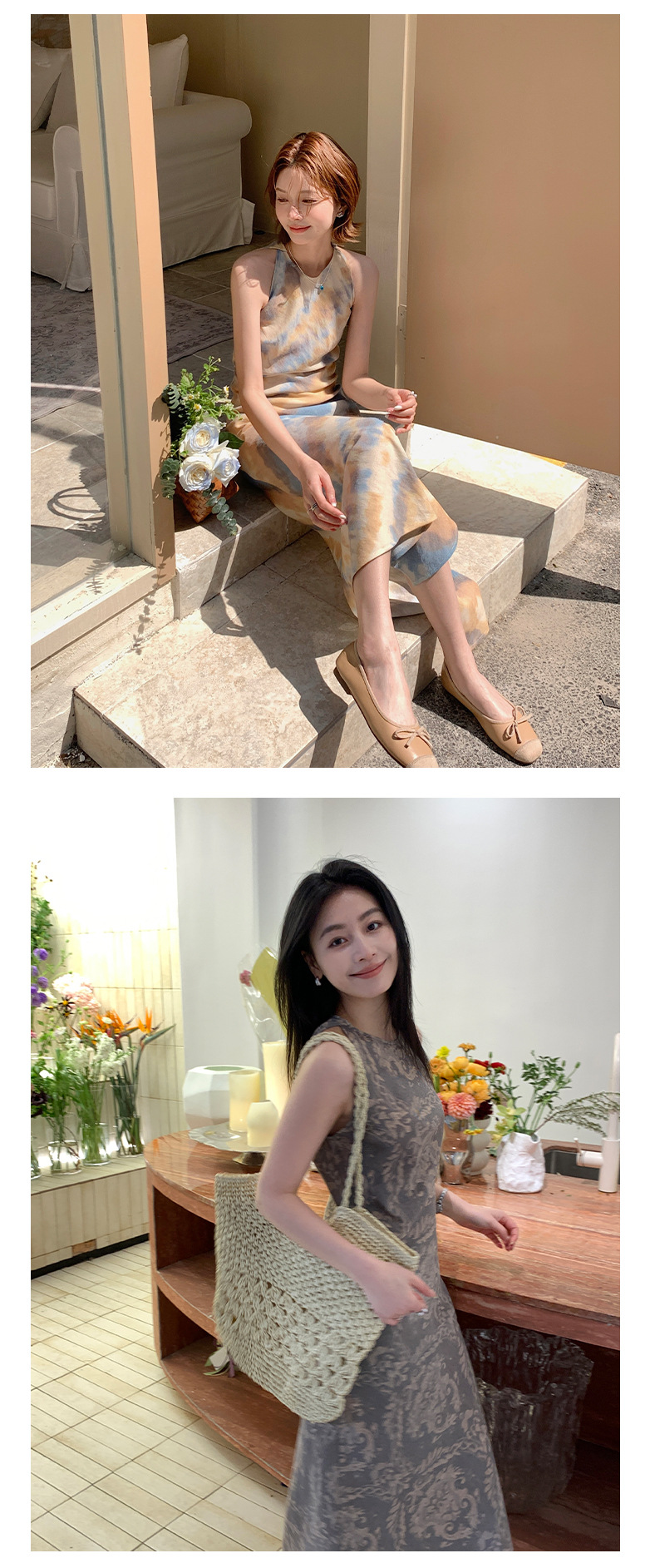 Rongtai Tencel Linen printed improved cheongsam sleeveless slimming dress for Women 2025 New style elegant A-line dress pic 12