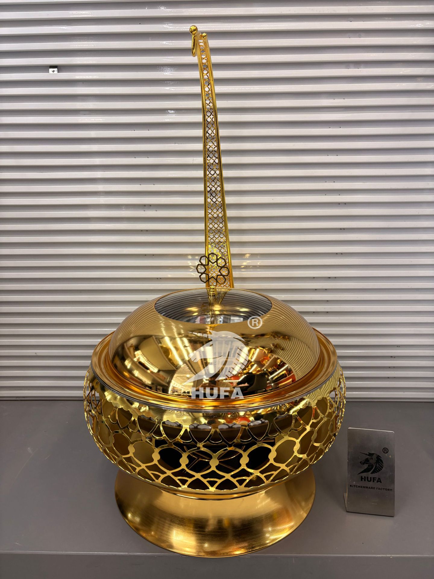 Stainless steel buffet heating stove, alcohol stove, insulated dining stove, hotel restaurant luxury lace stove, Buffet stove, 8L pic 1