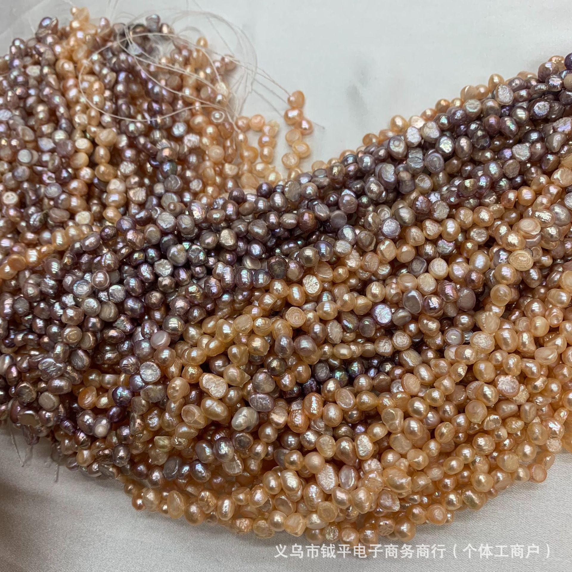 5-6三七侧天然淡水珍珠项链饰品配件批发半成品详情3