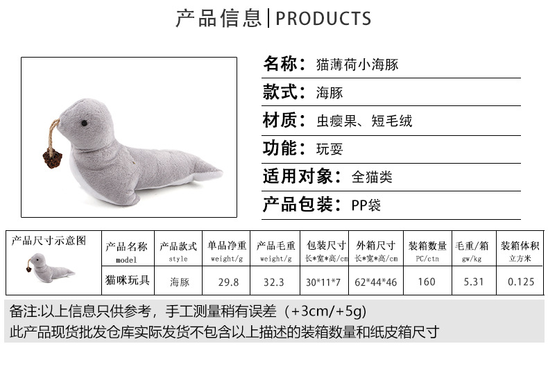 跨境新款可爱猫玩具毛绒玩具合集宠物自嗨薄荷毛绒猫玩具宠物用品详情9
