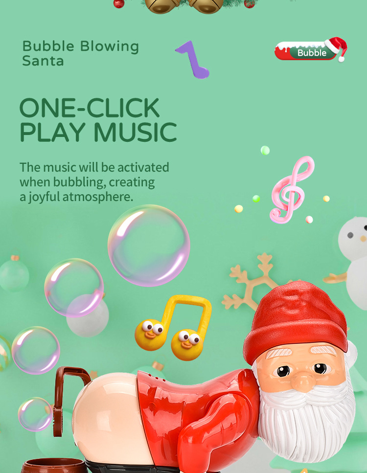 亚马逊跨境新款圣诞泡泡机 创意整蛊圣诞老人泡泡玩具 玩具泡泡机圣诞节礼物详情6