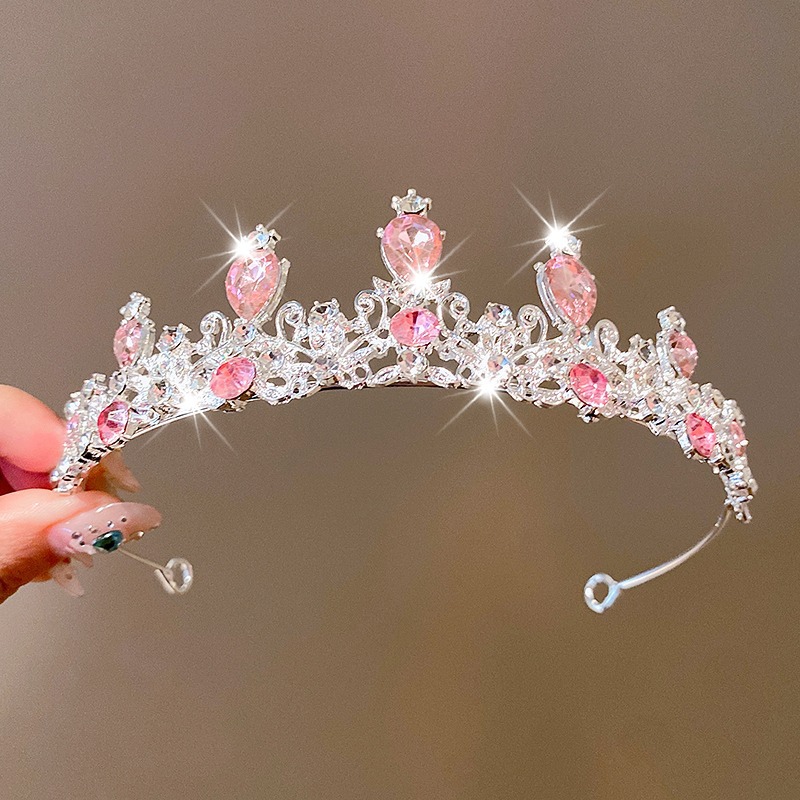 儿童王冠生日发箍女童水晶发饰礼物优雅公主头饰装扮发饰发箍皇冠详情5