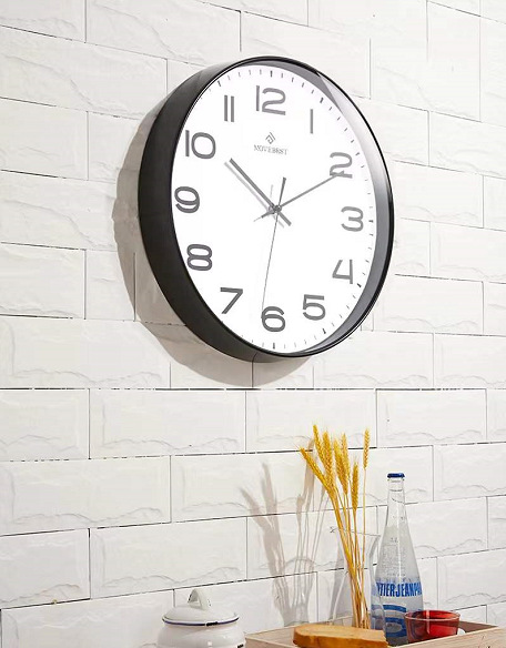 12-inch living room wall clock, simple and elegant household plastic clock, silent quartz clock, wall watch, Nordic light luxury wall clock pic 20