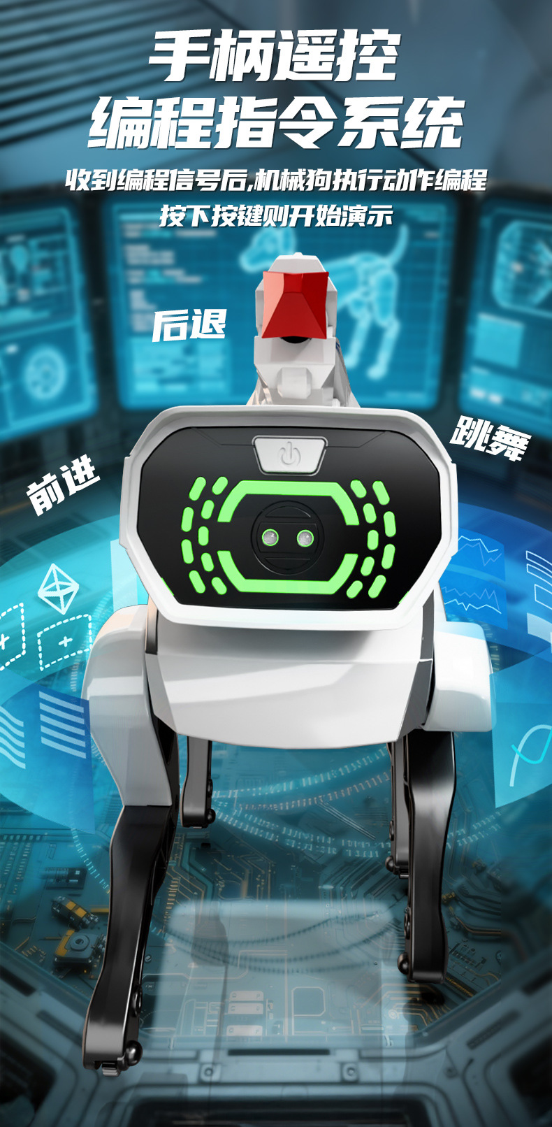 Cross-border ai intelligent robot dog simulation voice dialogue high-tech artificial mobile phone remote control programming electric toy pic 5