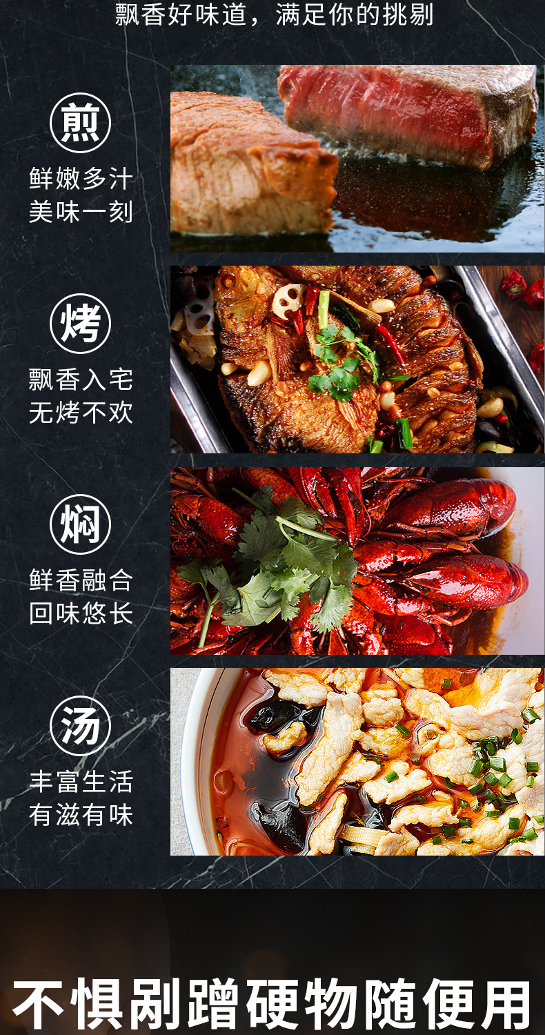 Wholesale gas-nitrogen diamond compound bottom King cooking wok, physical non-stick wok, wholesale gift, one-piece consignment pic 16