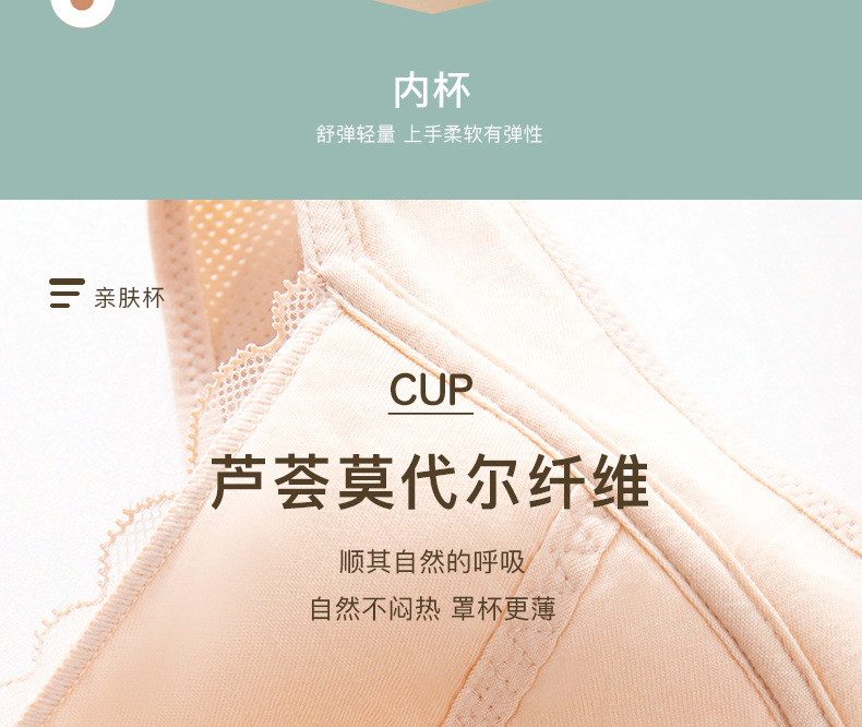 妈妈内衣女舒适中老年前扣背心式文胸中年妇女大码无钢圈胸罩衣详情15