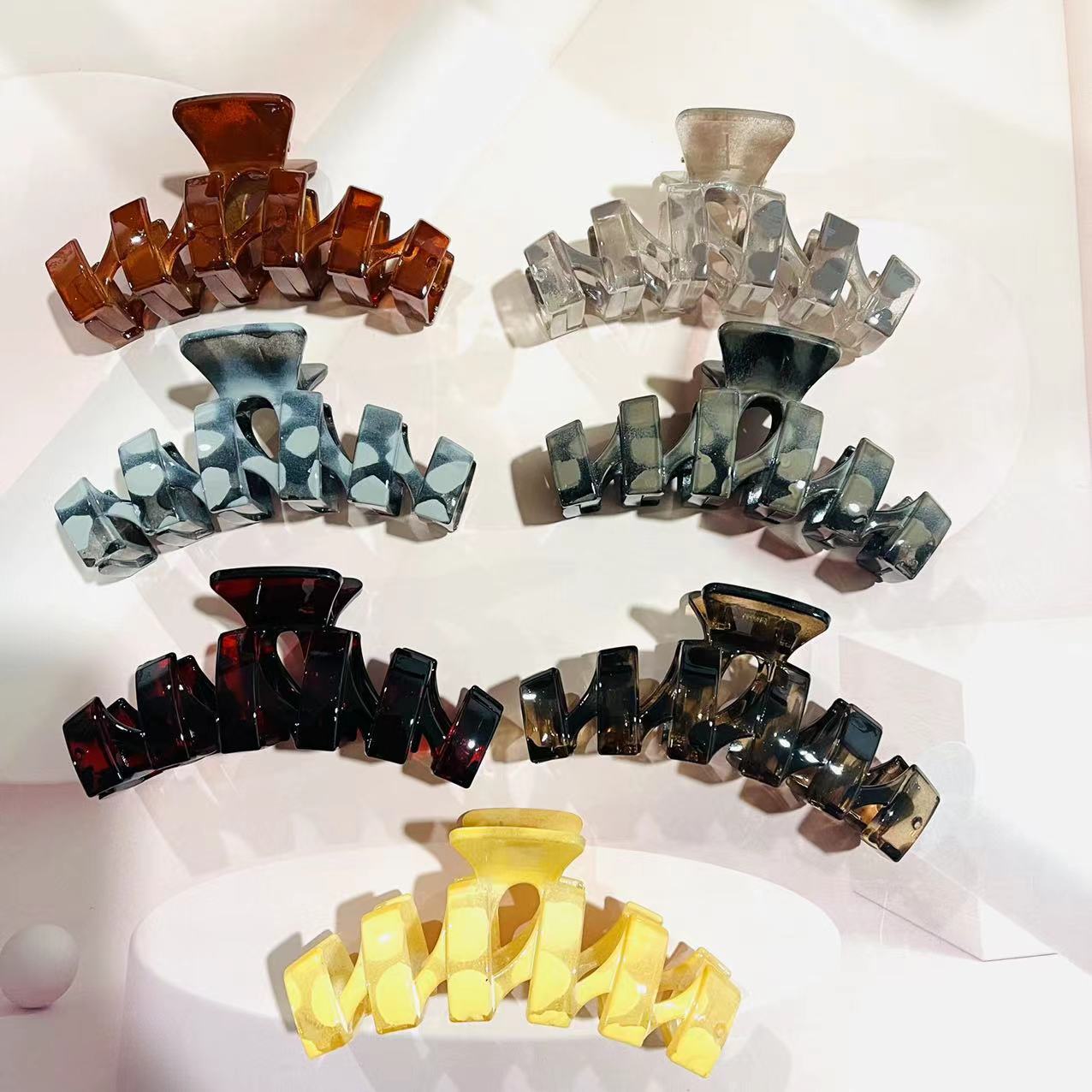 【 Zone 1-3 】M Clip Cover Net Gripper 12/ Pack 960/ piece French gripper Large High-end Feel Clip Cover Net ins student Clip Headwear Hair clip 2023 New Hair Gripper back of the head pic 2