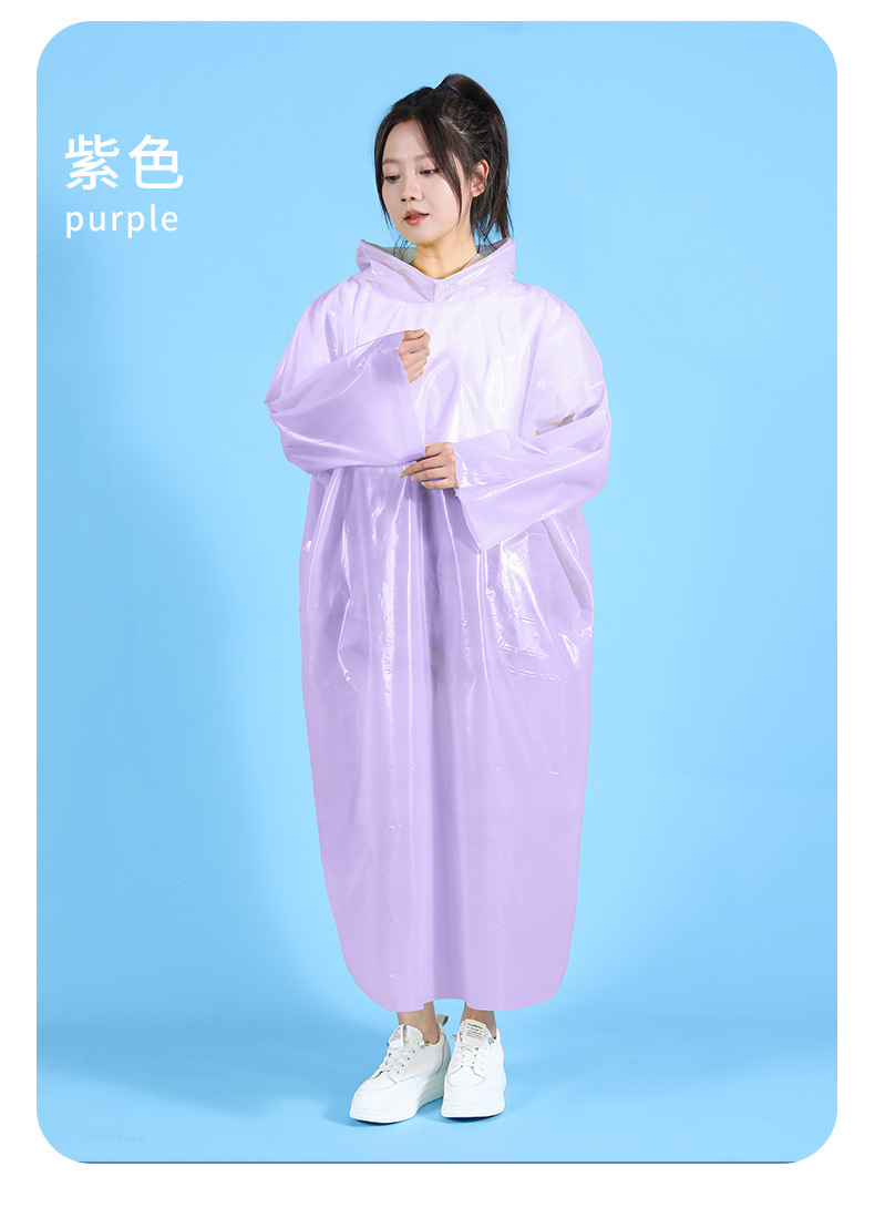 Thickened and lengthened disposable raincoat, explosion-proof rain travel one-piece raincoat, portable card, adult hiking and rafting raincoat pic 24