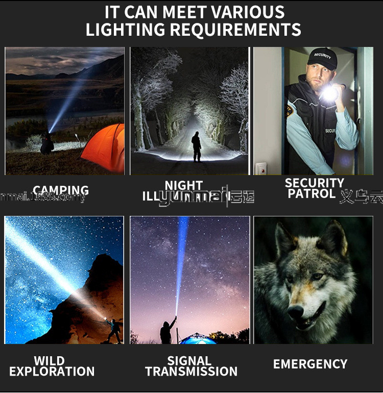 亚马逊新款数显白激光手电筒可透光荧光条带输出强光远射理发器多功能照明工具详情16