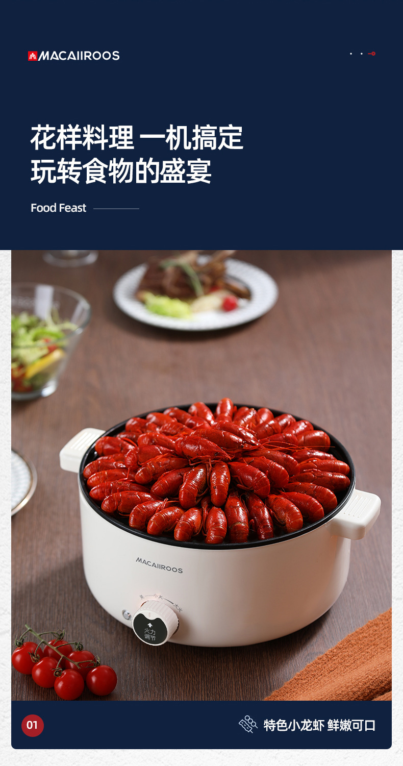 多功能电火锅MC-HG332(米白色有蒸笼)_06