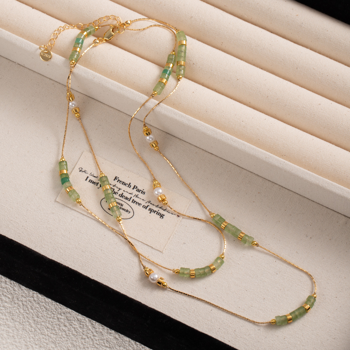 High-end colored beaded necklace for women, light luxury and niche spring and summer dopamine freshwater pearl collarbone chain necklace wholesale pic 53