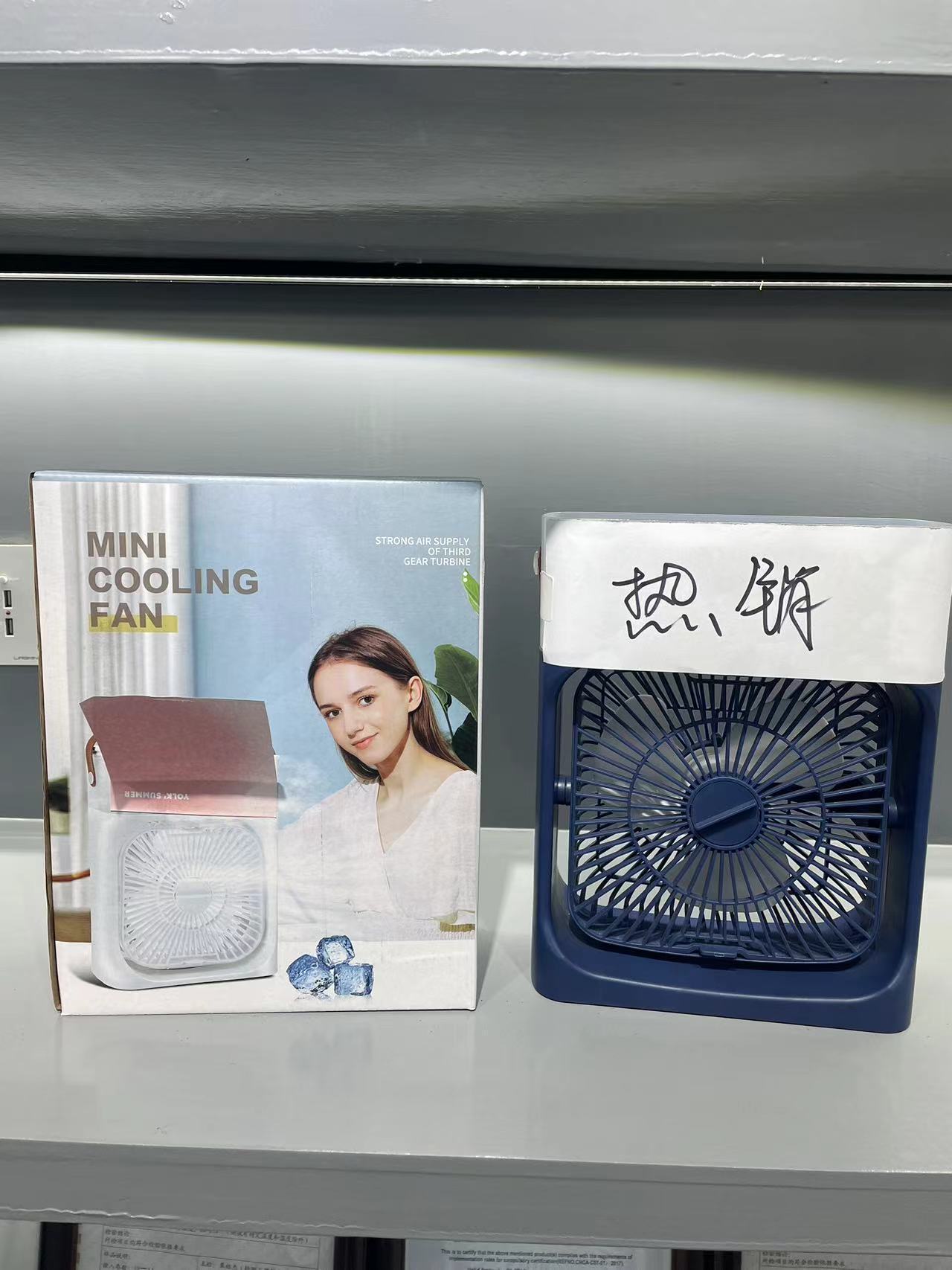 跨境五孔喷雾风扇桌面USB小风扇加湿器制冷空调扇迷你电风扇批发详情7