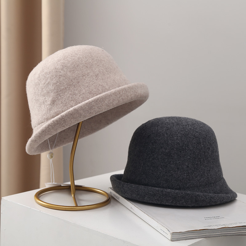 WHD21L31绵羊帽女士秋冬季保暖韩版百搭英伦复古盆帽头围54-59CM详情12