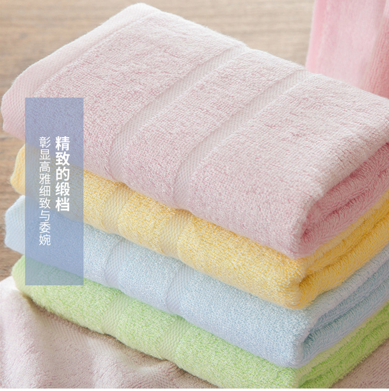 Wholesale bamboo fiber towels, household soft, absorbent and non-shedding adult face towels, custom-made thick large towels pic 22