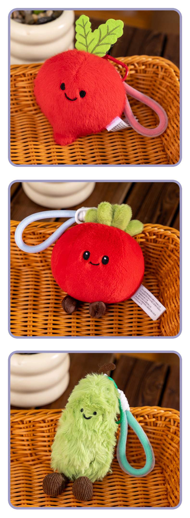 创意果蔬葱姜西红柿洋葱玩具可爱挂件毛绒玩具公仔钥匙扣玩偶详情17