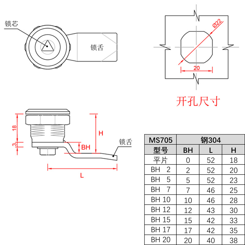 MS705三角 一字 四角钥匙 通用锁开 配电箱锁开 圆锁钥匙开详情13