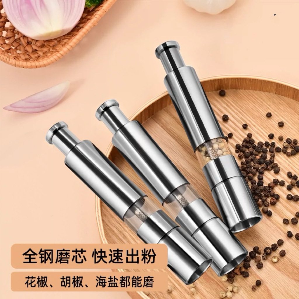Stainless steel pepper grinder, manual pepper powder, Sichuan pepper, black pepper grinder, bottle for seasoning, jar for seasoning pic 9