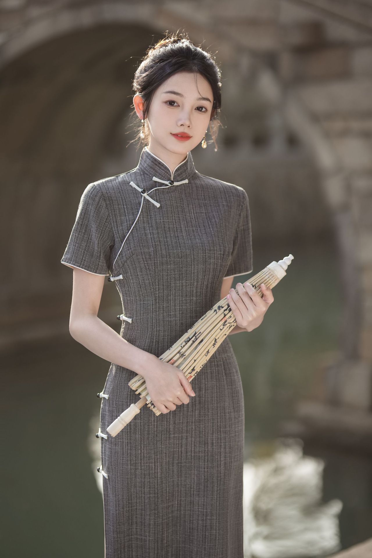 New Spring/Summer 2024 Chinese-style daily artistic, comfortable, breathable, floor-length, traditional full-opening modified cheongsam, a national trend pic 16