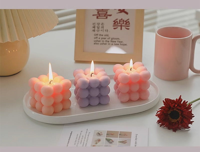 伴手礼香薰蜡烛魔方造型婚礼伴娘伴郎小众高级颜值摆件大豆蜡详情13