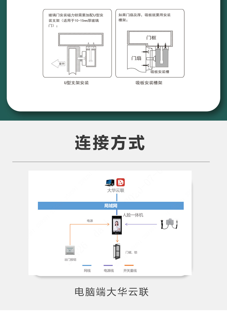 大华7英寸门禁一体机考勤人脸二维码套装打卡wifi室外ASI41详情19