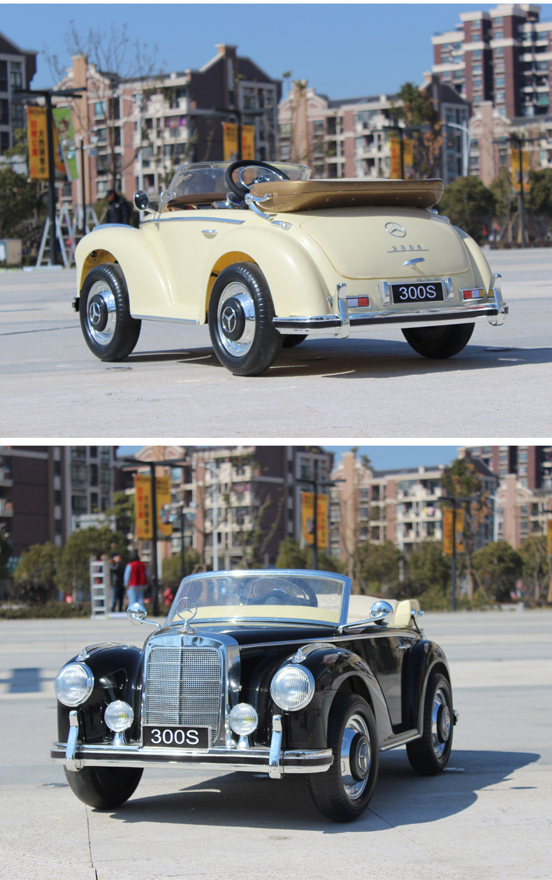 Benz奔驰老爷车儿童电动车四轮带遥控宝宝玩具小孩汽车可坐人详情16