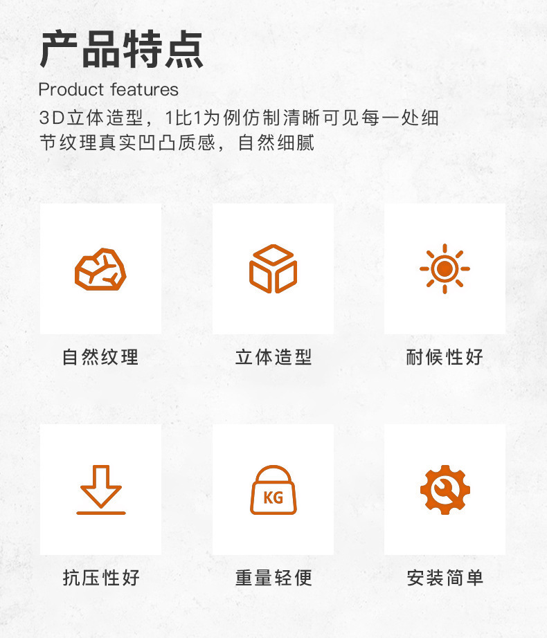 600X1200X30MM 单面PU九宫格构件 网红轻质空心构件砖 门头装饰详情2
