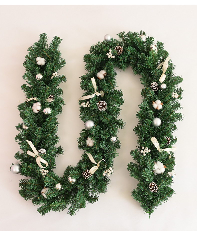 2.7米圣诞藤条加密带松果圣诞节装饰品扶手栏杆圣诞装饰藤条现货详情4