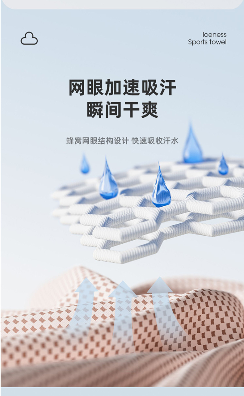 Wholesale of cold-sensing sports towels, quick-drying fitness wrist towels, sweat-absorbing cool towels, portable outdoor sports towels from manufacturers pic 11