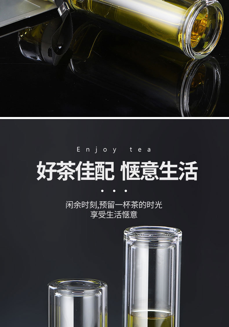 茶水分离杯泡茶杯便携过滤杯子个人双层玻璃大容量水杯男防爆车载详情6
