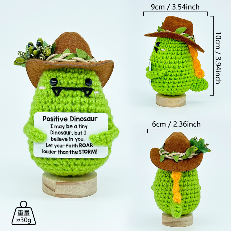 跨境爆款钩织牛仔帽玩偶情绪玩偶纯手工励志抱卡玩偶系列精美礼品详情16