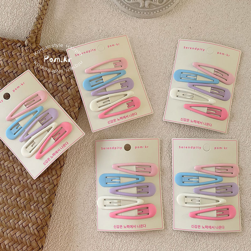 新款韩版简约马卡龙色系bb夹少女前额碎发刘海夹儿童侧边掰掰夹女详情6