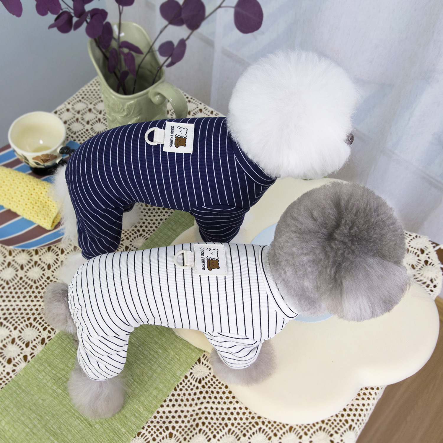 宠物条纹毛衣宠物服装猫狗衣服春夏款宠物狗狗衣服宠物服饰宠物衣服套装详情9