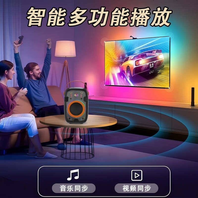 炫酷新款机甲蓝牙音箱创意 赛博朋克机械手提无线RGB低音炮小音响详情2