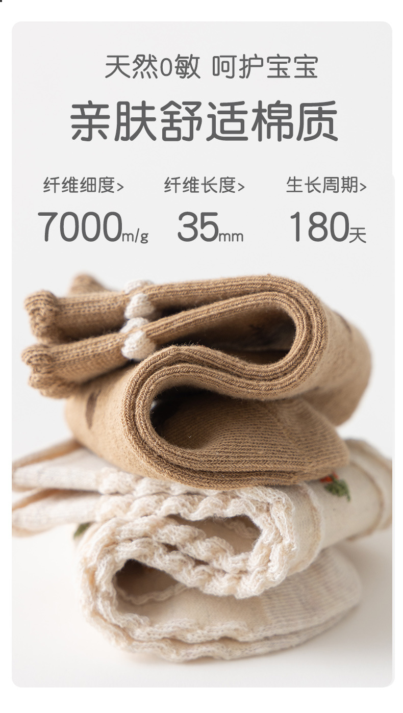 春秋季新款儿童袜子棉质男女童袜子中筒柔软亲肤卡通小熊童袜批发详情4
