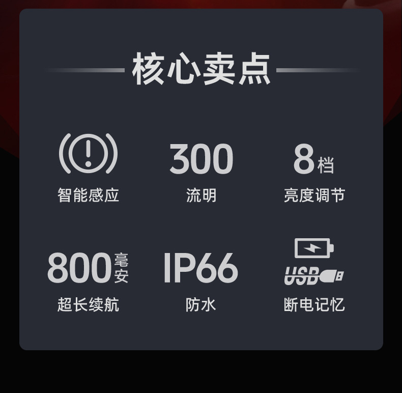 KS-SF34R bicycle taillight, intelligent brake sensor, taillight battery level indicator, mountain road bike light, riding equipment, night riding light pic 2