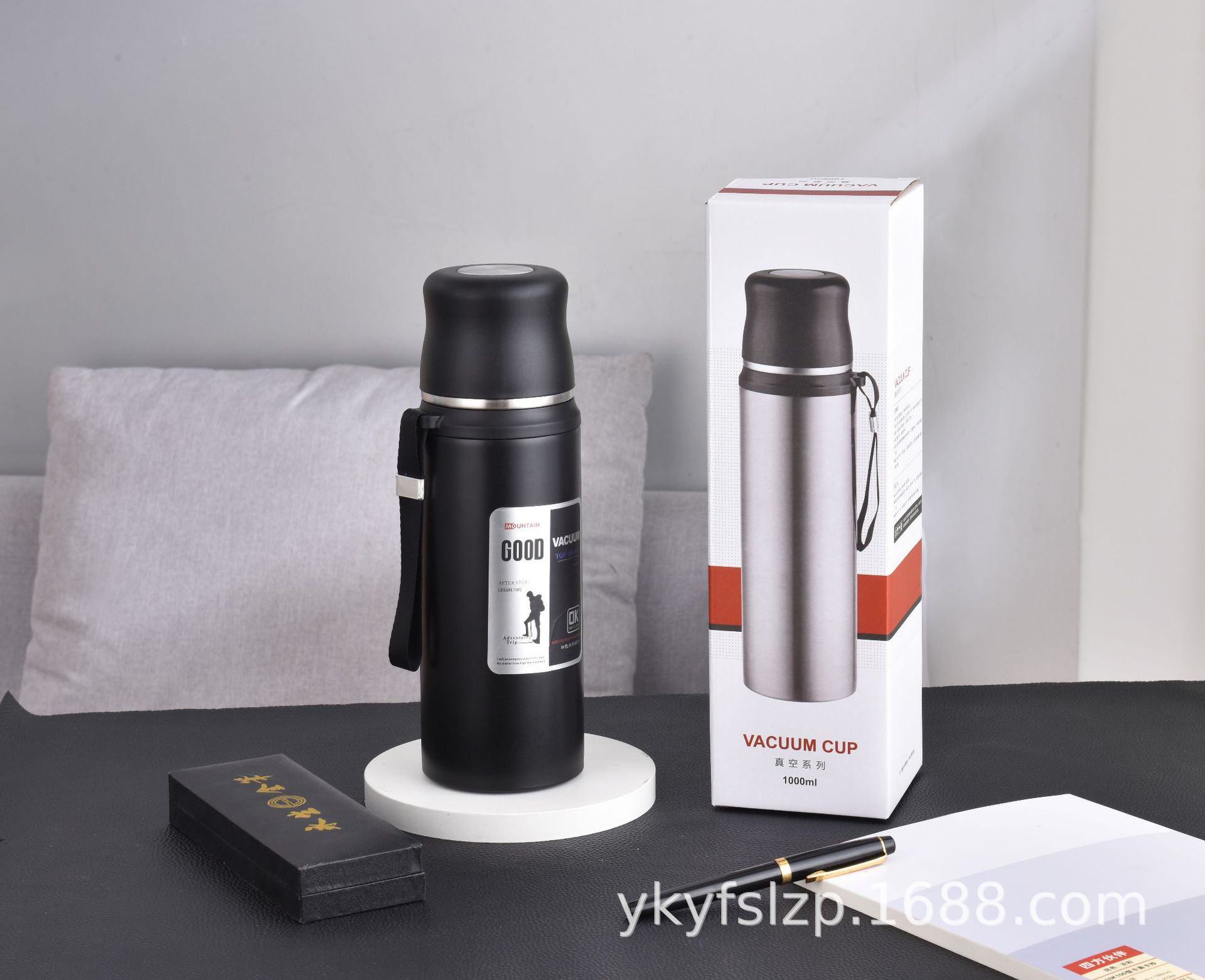 新款大容量304不锈钢真空保温杯 茶水分离户外双饮盖便携式保温杯 时尚耐用保温效果好详情10