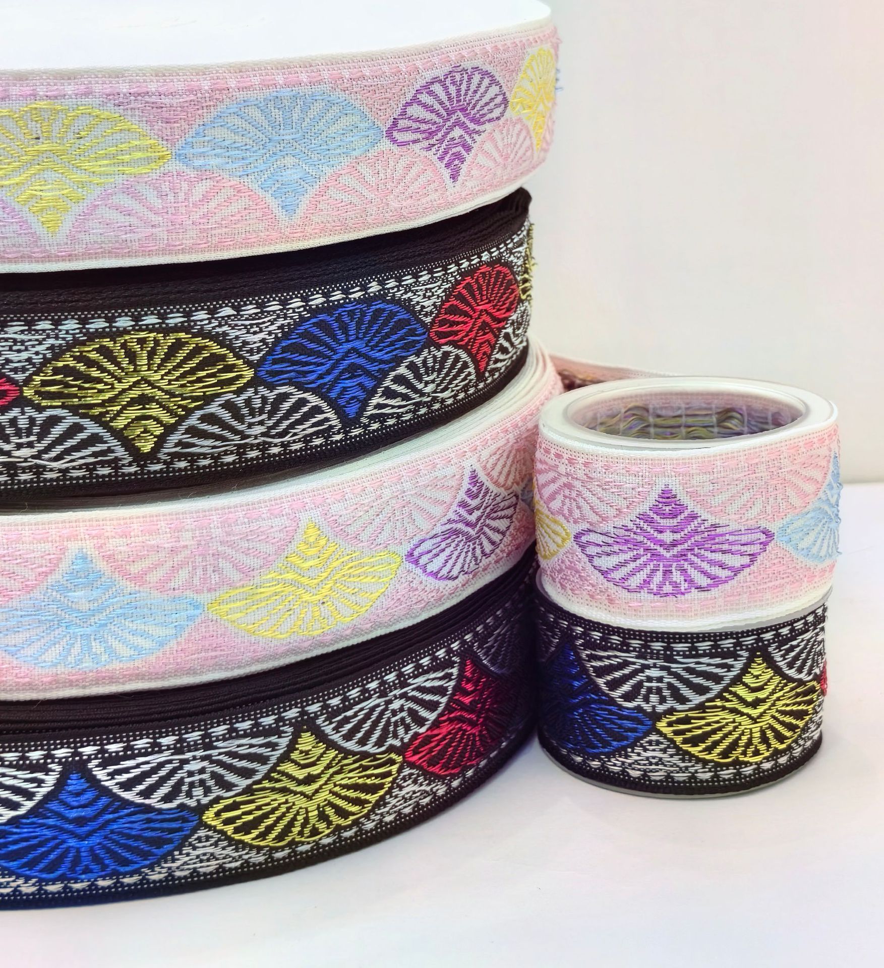 En stock 3cm boutique hanwear estilo étnico jacquard bordado correas rendimiento accesorios de ropa caja de regalo cinta de embalaje al por mayor pic 4