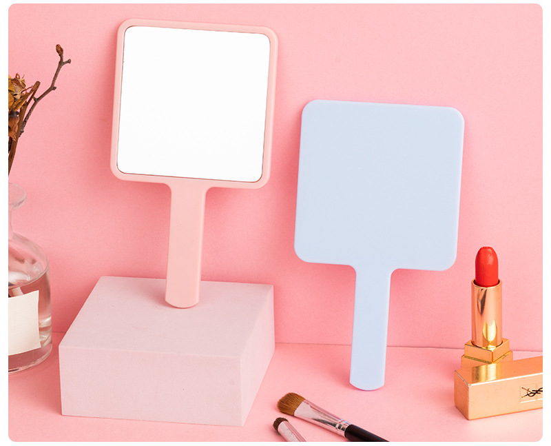 新款美妆福利礼品定制方形手持化妆镜随身便携女生桌面化妆小镜子详情14