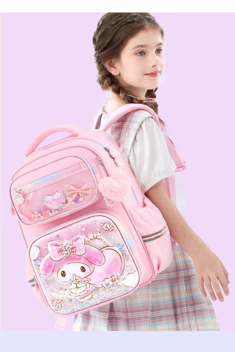库洛米书包小学生女生2024新款三二一年级女童护脊减负儿童玉桂狗详情6
