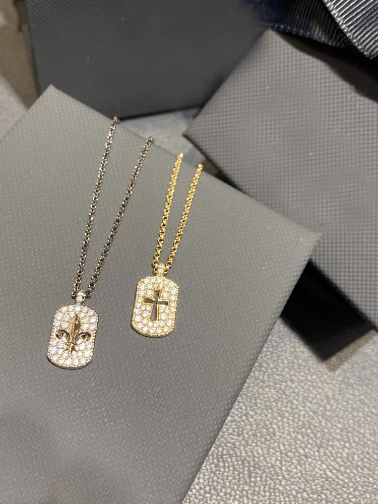 韩国镶钻十字架爱心项链小众设计金属冷淡风锁骨链毛衣链个性气质详情9