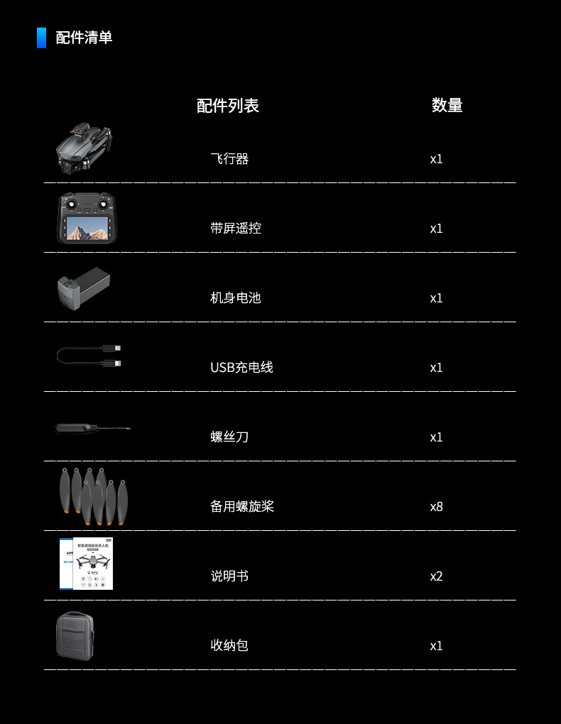 Carefully selected S 69 large-screen remote-controlled drone with GPS positioning, brushless obstacle avoidance, high-definition aerial photography, and live streaming on Douyin and Kuaishou pic 20