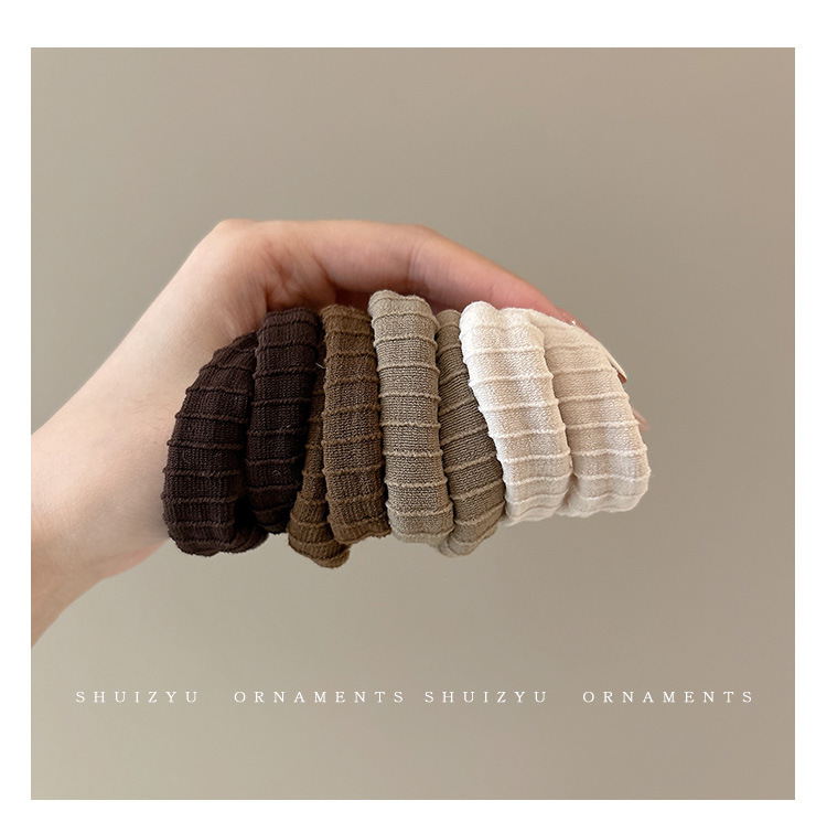 High-elasticity thick hair tie for women, 2024 new style hair tie, high ponytail rubber band, durable leather hair band pic 5