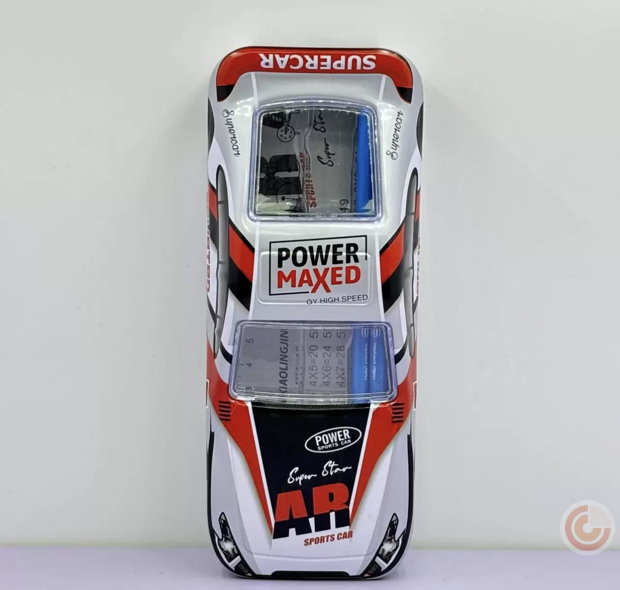 小灵精汽车文具套装铁笔盒造型文具盒儿童卡通男孩小学文具盒详情1