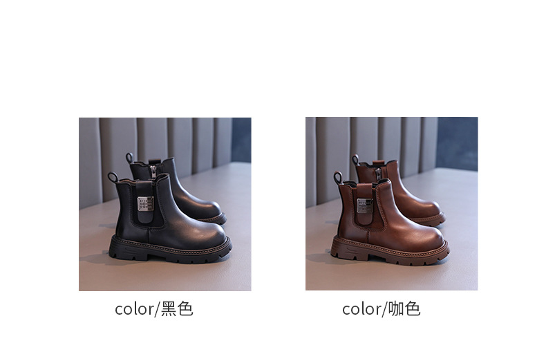 女童靴子加绒马丁靴2024秋冬季新款棉靴小女孩公主短靴百搭烟筒靴详情2