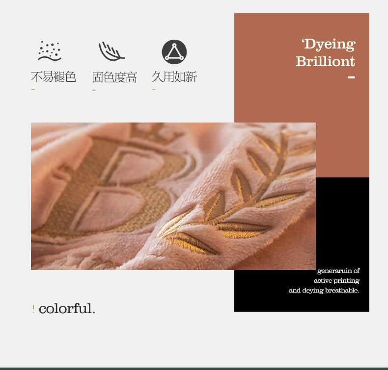 The pink plush bedding set is warm, comfortable, soft and cozy. It includes bed sheets, quilt covers, bedspreads and bedding combinations pic 12