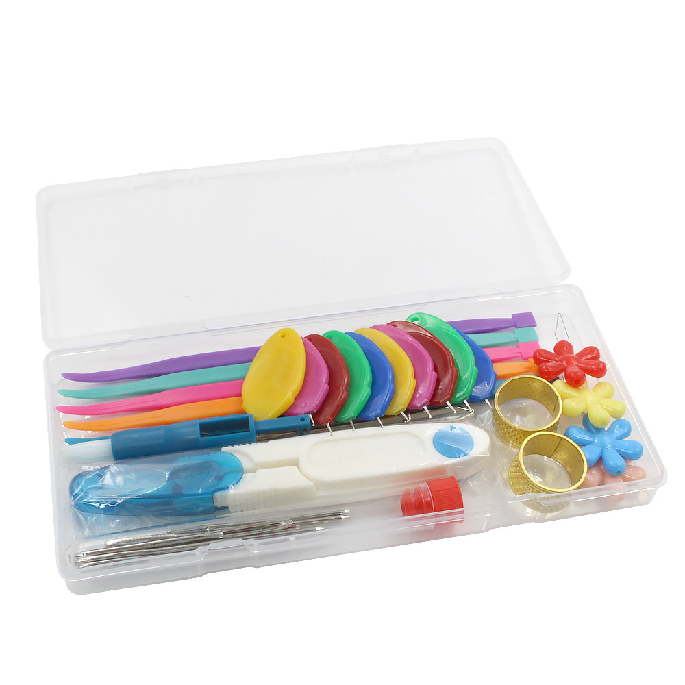 Cross-border multi-style DIY sewing tools 35-piece set, elastic band rod needle threading machine, big eye needle threading machine pic 7